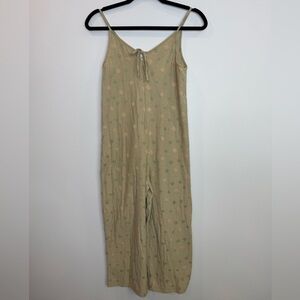 Livom oversized wide cropped leg geometric print Jumpsuit size xs